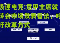 意甲主席就转会市场发表看法，呼吁改革方式